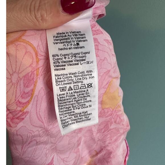 J.Crew Women's Bright Floral w/ Oranges Sleeveless Slip Sundress - Picture 6 of 6